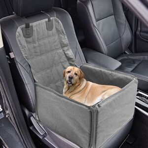 Waterproof Non-slip Dog Car Seat Cover with Side Flaps Gray